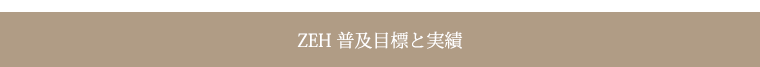 ZEH普及目標・実績